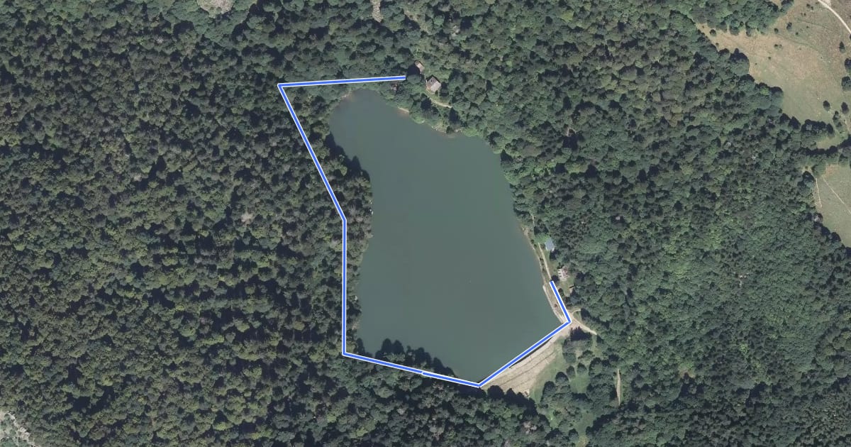 Маршрут Tour du Lac на спутниковом снимке