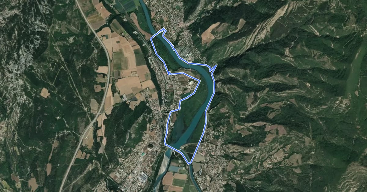 Маршрут Tour du Lac на спутниковом снимке