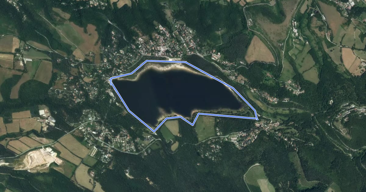 Маршрут Tour du Lac на спутниковом снимке