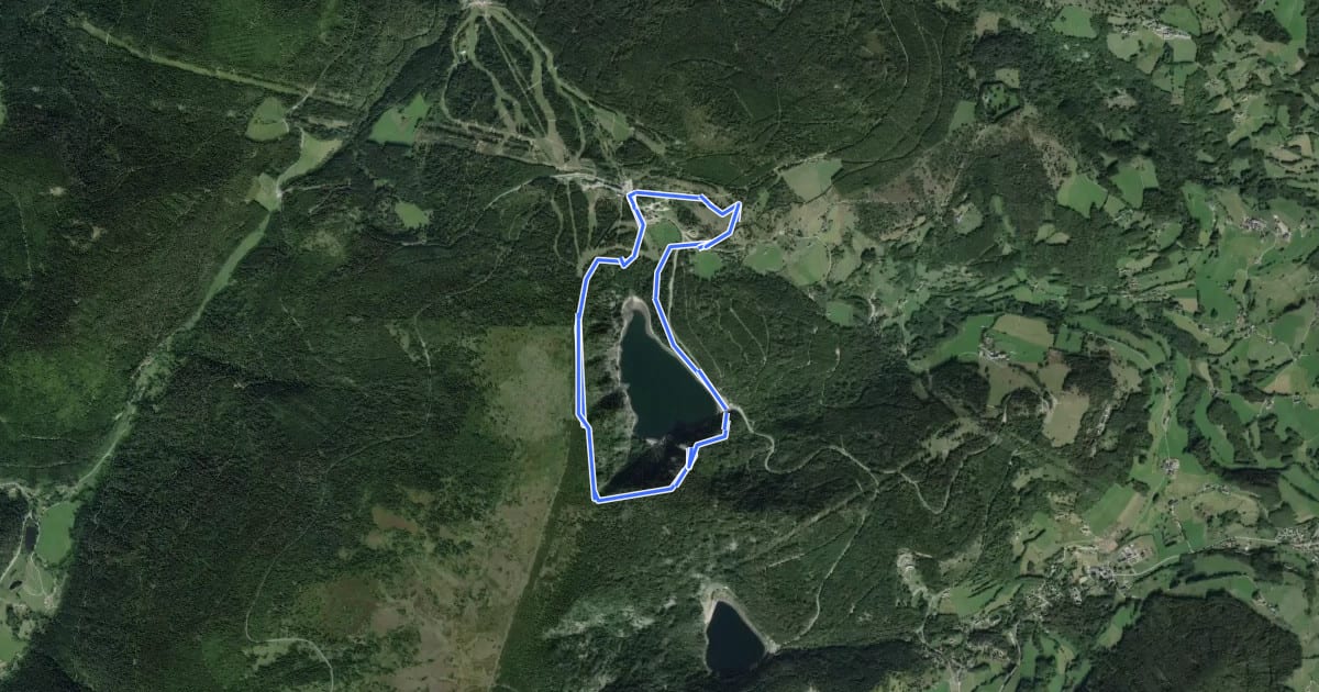 Маршрут Tour du Lac Blanc на спутниковом снимке