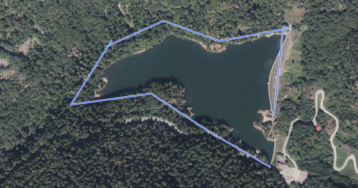Маршрут Tour du lac d’Alfeld на спутниковом снимке