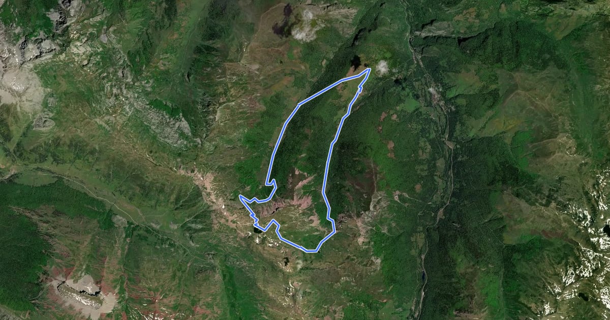Маршрут Tour du Lac d'Arlet asp68 на спутниковом снимке