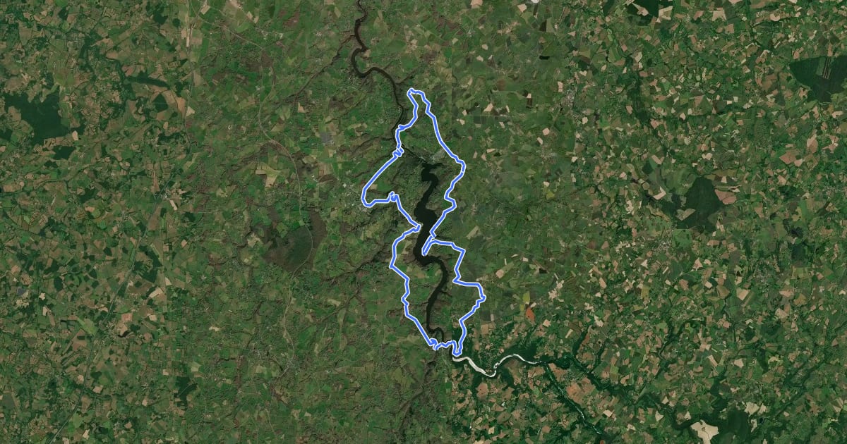 Маршрут Tour du Lac d'Eguzon на спутниковом снимке