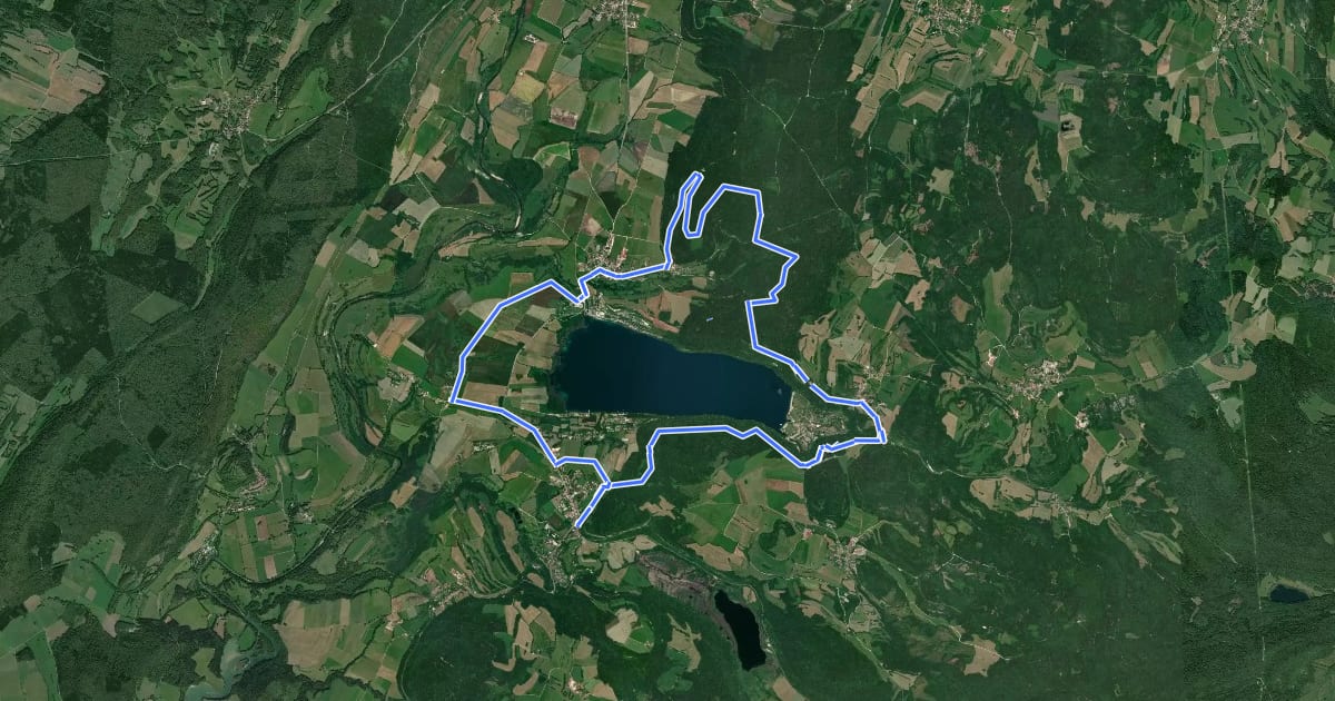Маршрут Tour du Lac de Chalain на спутниковом снимке