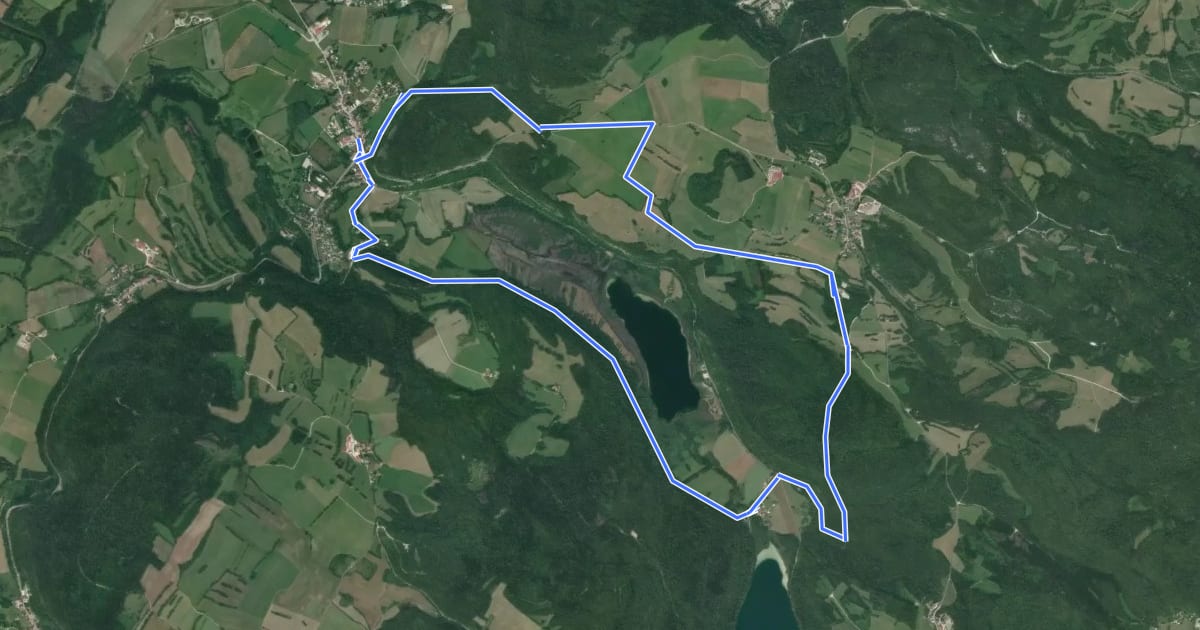 Маршрут Tour du lac de Chambly на спутниковом снимке