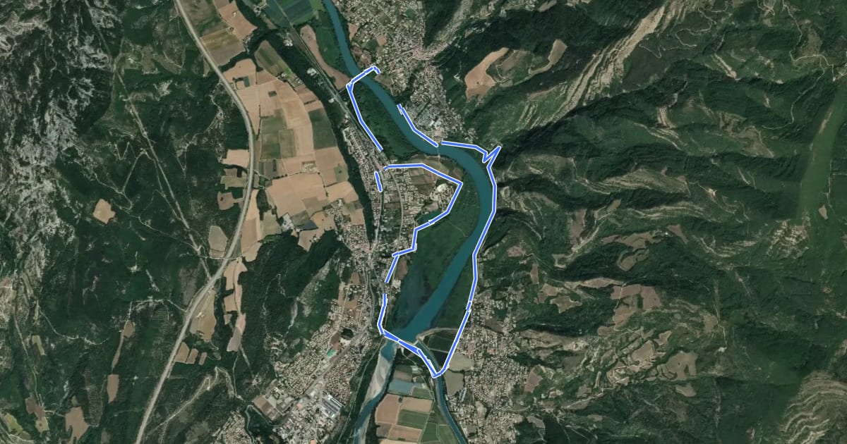 Маршрут Tour du lac de l'Escale на спутниковом снимке
