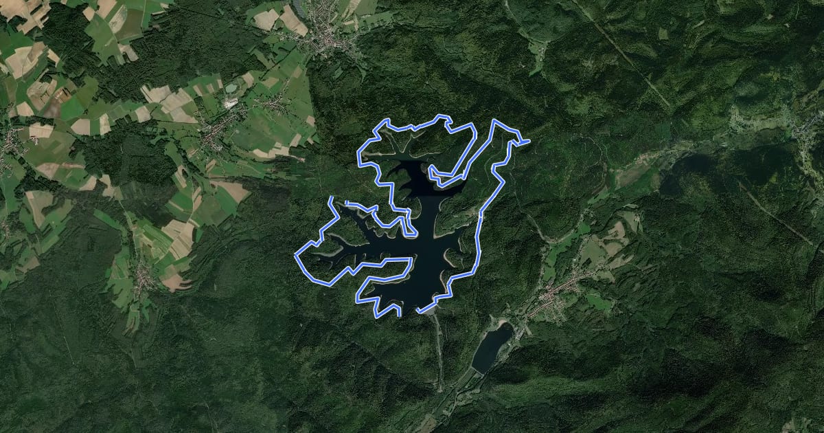 Маршрут Tour du lac de Pierre Percée на спутниковом снимке