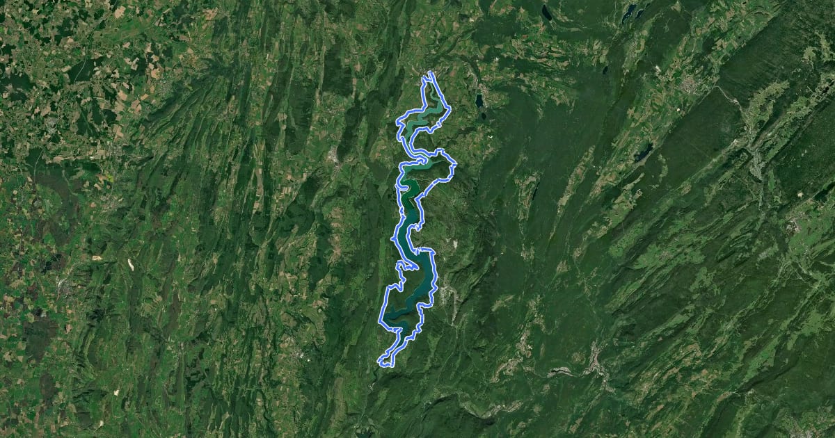 Маршрут Tour du Lac de Vouglans на спутниковом снимке
