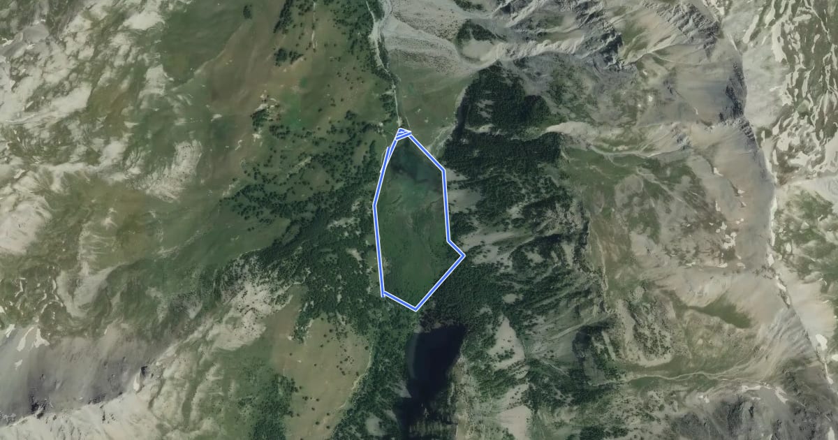 Маршрут Tour du lac des Sagnes на спутниковом снимке