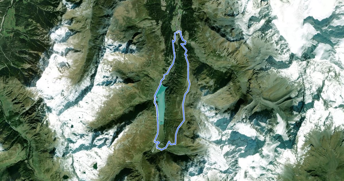 Маршрут Tour du Lac des Toules на спутниковом снимке