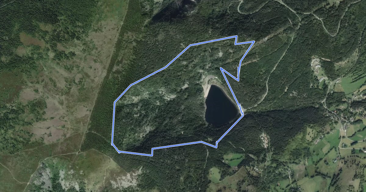 Маршрут Tour du Lac Noir на спутниковом снимке