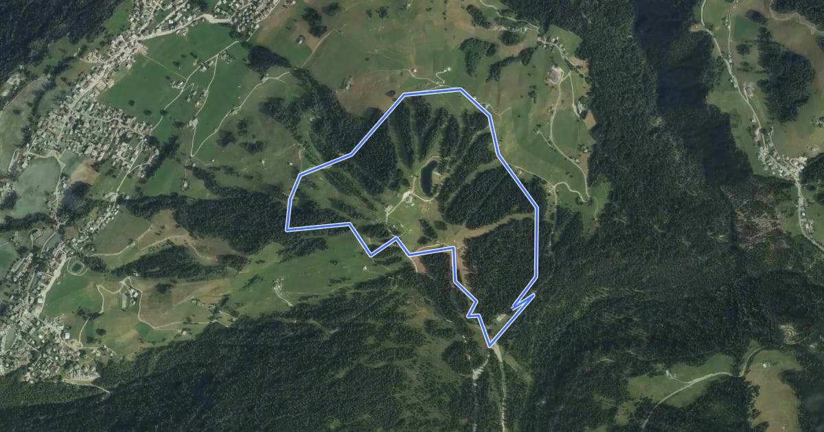 Маршрут Tour du Lachat на спутниковом снимке