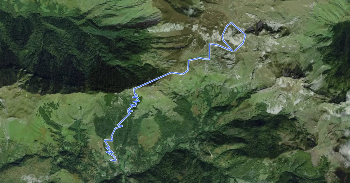 Маршрут Tour du Mailh Massibé par Bésur asp100 на спутниковом снимке