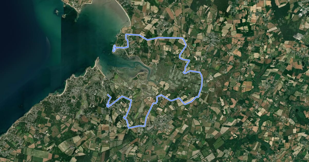 Маршрут Tour du Marais du Més на спутниковом снимке