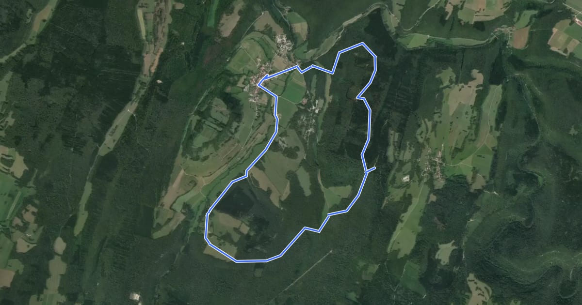 Маршрут Tour du Monniot на спутниковом снимке