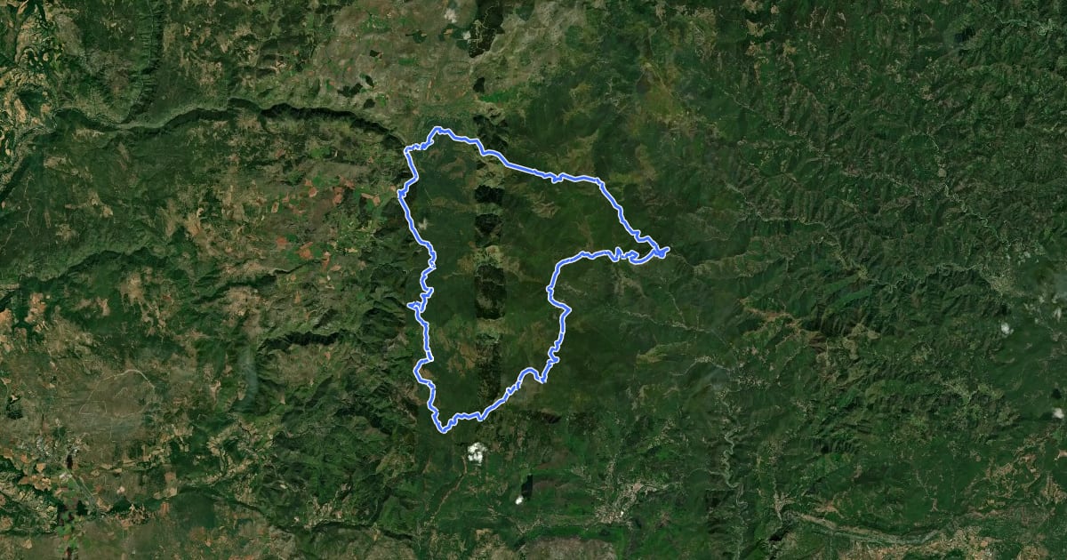 Маршрут Tour du Mont Aigoual на спутниковом снимке
