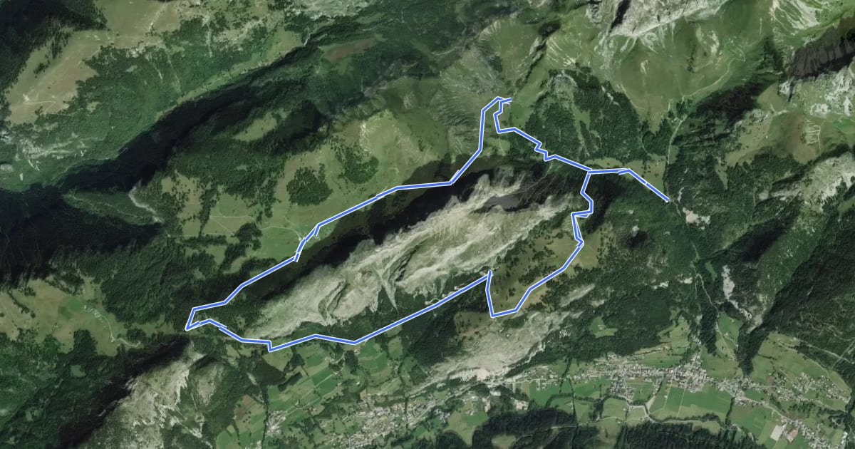 Маршрут Tour du Mont Chauffé на спутниковом снимке
