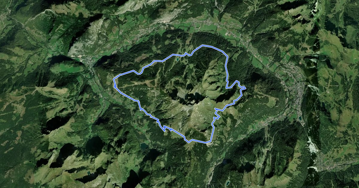 Маршрут Tour du Mont de Grange на спутниковом снимке