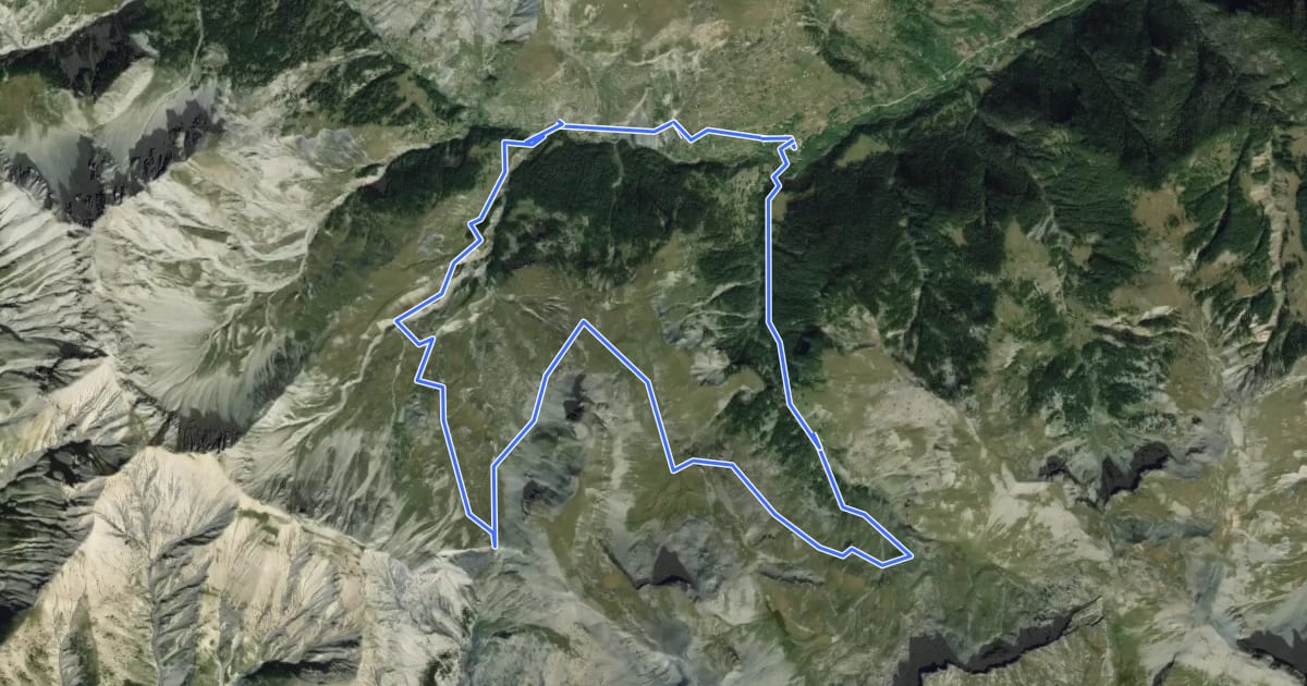 Маршрут Tour du Mont Férant на спутниковом снимке