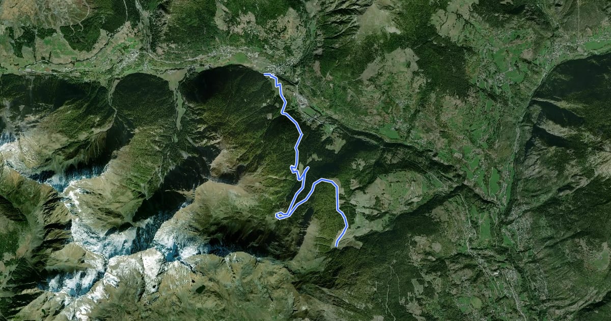 Маршрут Tour du Mont Fallère - Première étape - 3h30/4h / Tour du Mont Fallère - Prima tappa - 3h30/4h на спутниковом снимке