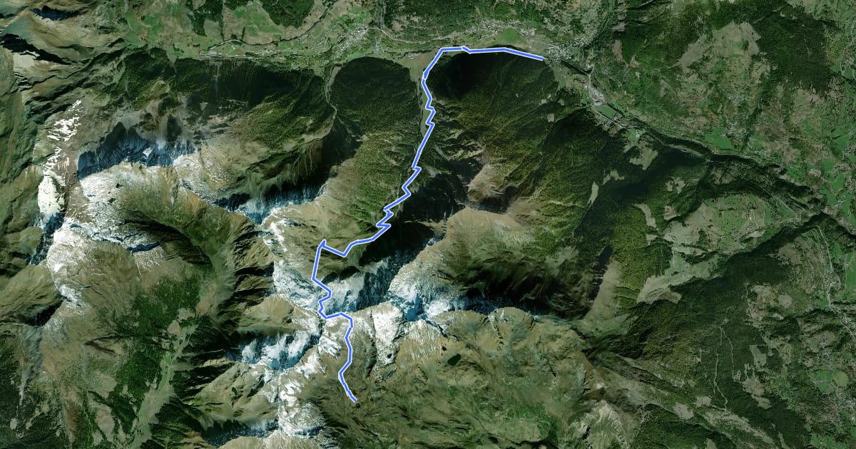 Маршрут Tour du Mont Fallère - Étape trois - 4h/5h30 / Tour du Mont Fallère - Terza tappa - 4h/5h30 на спутниковом снимке
