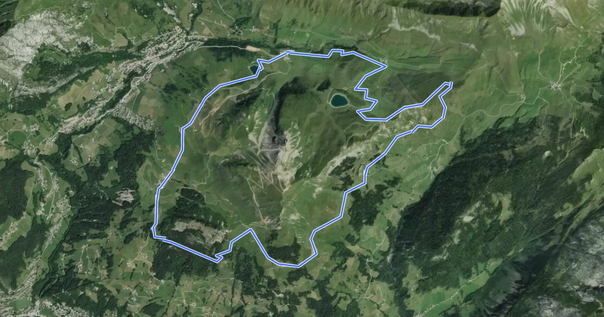 Маршрут Tour du Mont Lachat de Châtillon на спутниковом снимке