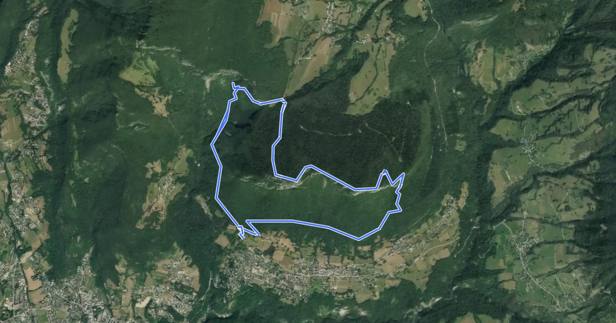 Маршрут Tour du Mont Peney на спутниковом снимке