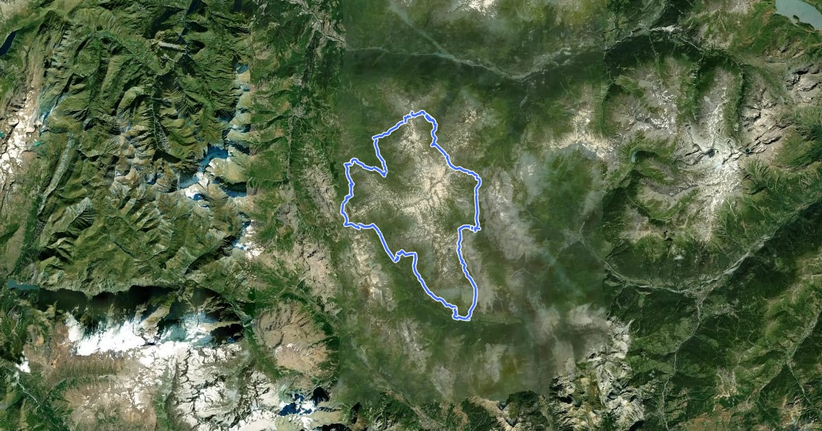 Маршрут Tour du Mont Thabor на спутниковом снимке