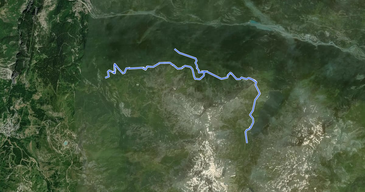 Маршрут Tour du Mont Thabor Variante на спутниковом снимке