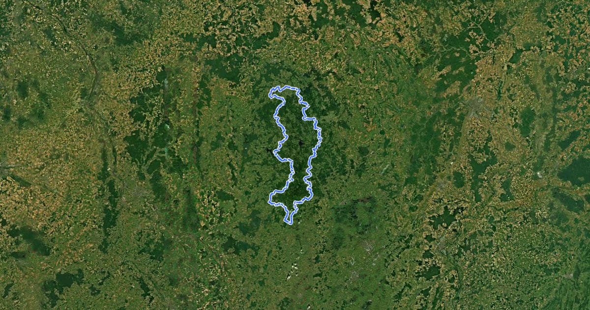 Маршрут Tour du Morvan (principale) на спутниковом снимке