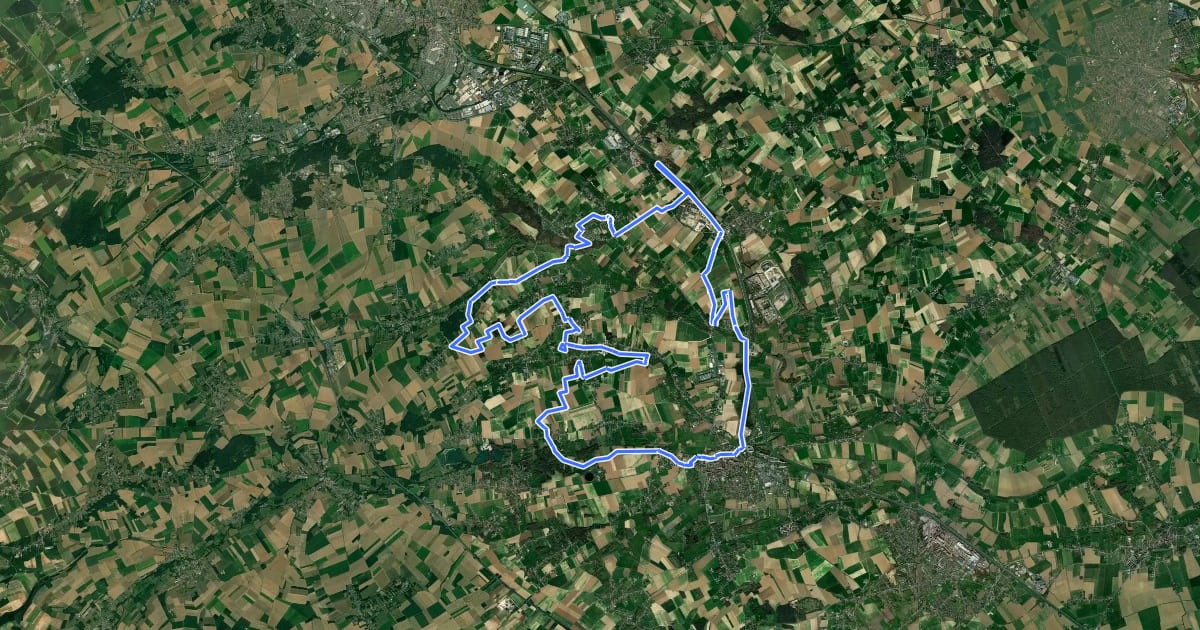 Маршрут Tour du Pays d'Aire на спутниковом снимке