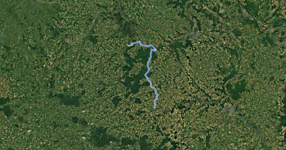 Маршрут Tour du Pays d'Ouche на спутниковом снимке
