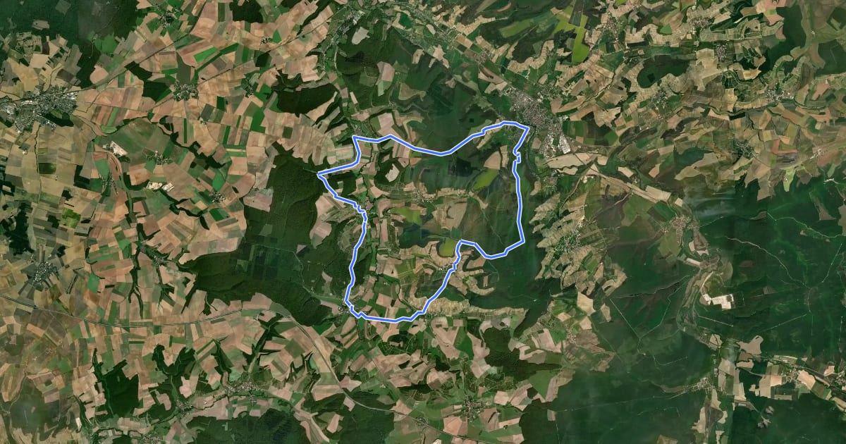 Маршрут Tour du Pays de Gaston Bachelard на спутниковом снимке
