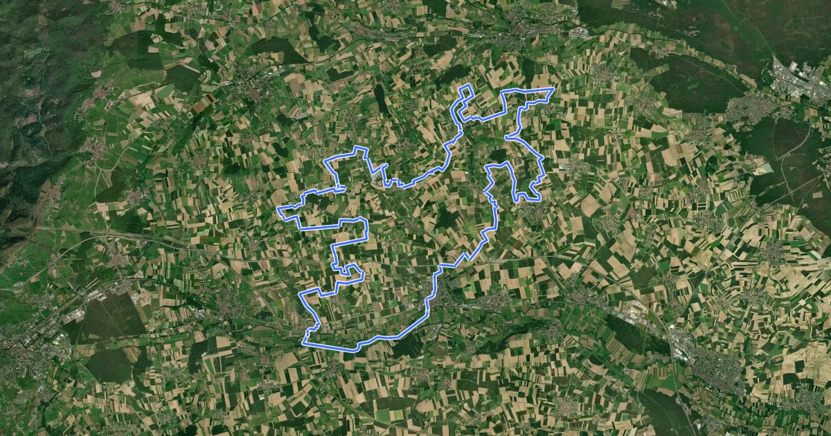 Маршрут Tour du Pays de la Zorn на спутниковом снимке