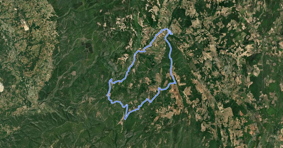 Маршрут Tour du Pays de Sault на спутниковом снимке