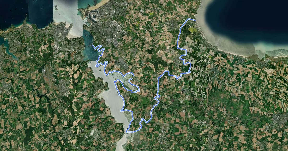 Маршрут Tour du Pays Malouin, La Rance - Saint-Méloir-des-Ondes на спутниковом снимке