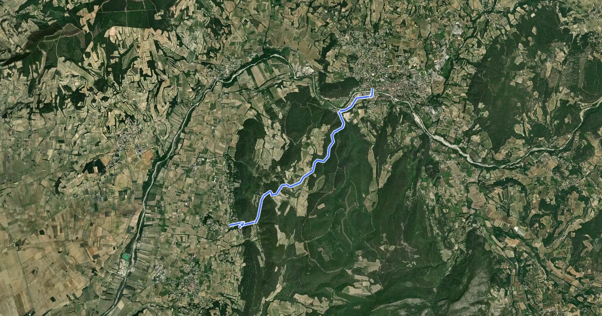 Маршрут Tour du Pays Vaison Ventoux (variante liaison Séguret-Vaison) на спутниковом снимке