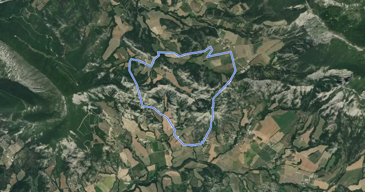 Маршрут Tour du Pic de l'Aigle на спутниковом снимке