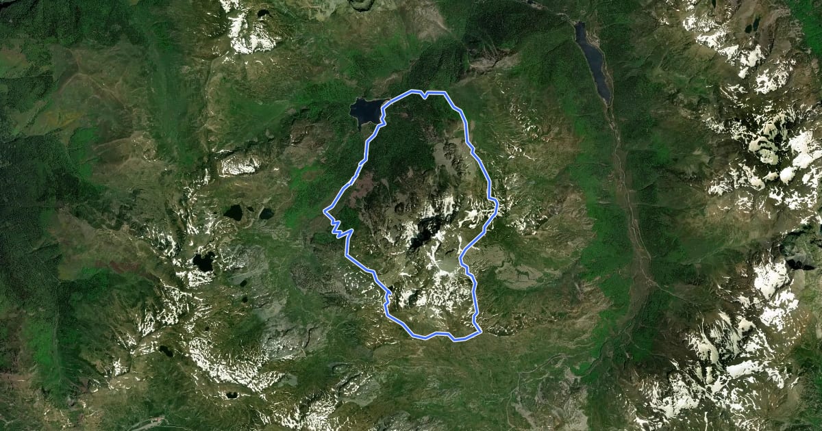 Маршрут Tour du Pic du Midi d'Ossau на спутниковом снимке