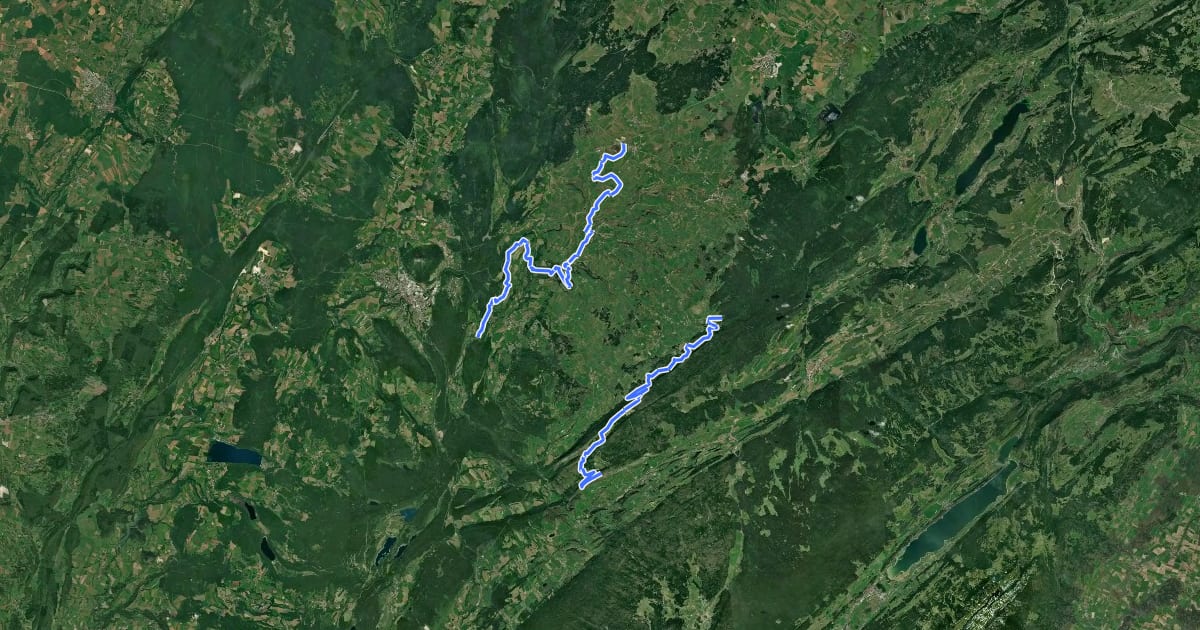 Маршрут Tour du Plateau de Nozeroy на спутниковом снимке