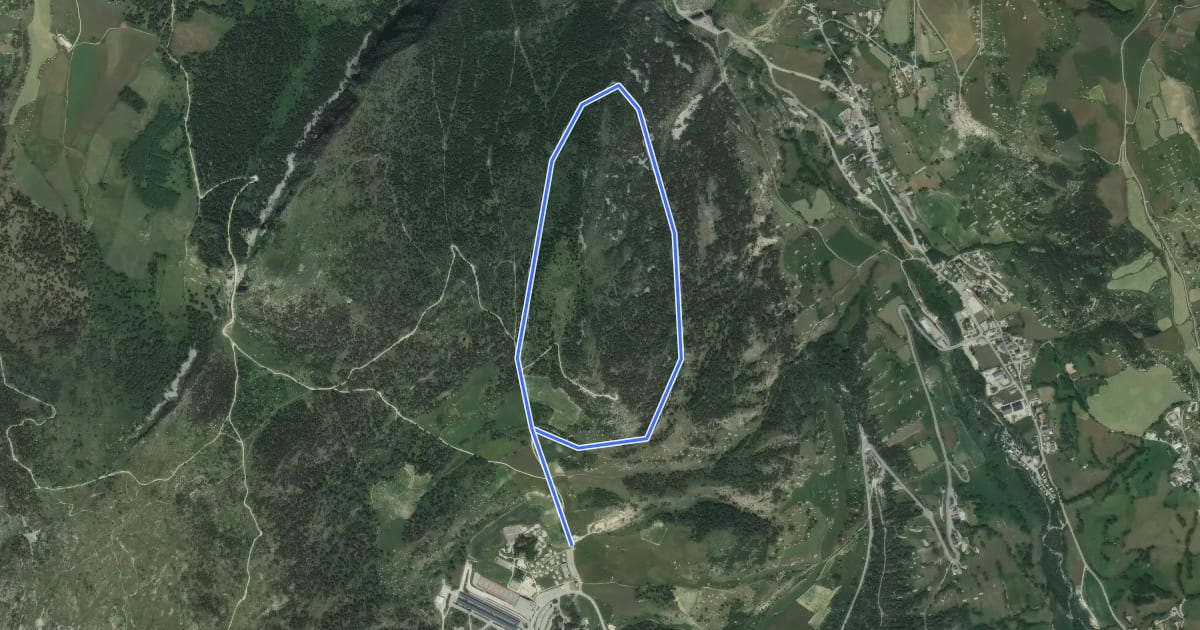 Маршрут Tour du Puy на спутниковом снимке