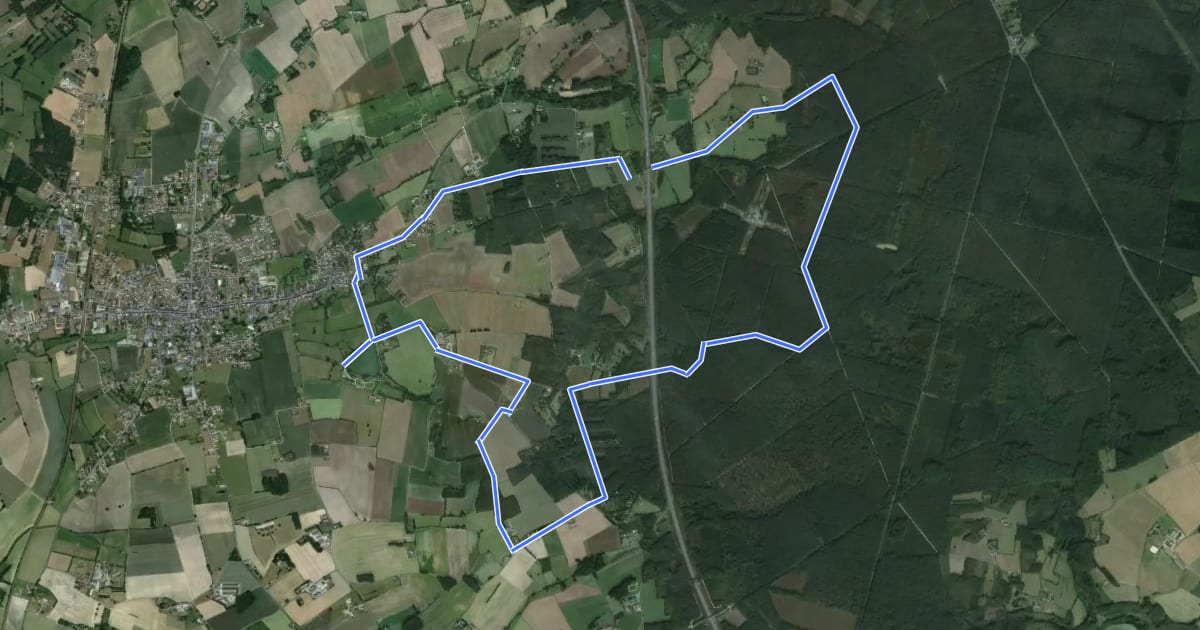 Маршрут Tour du pylône TDF на спутниковом снимке