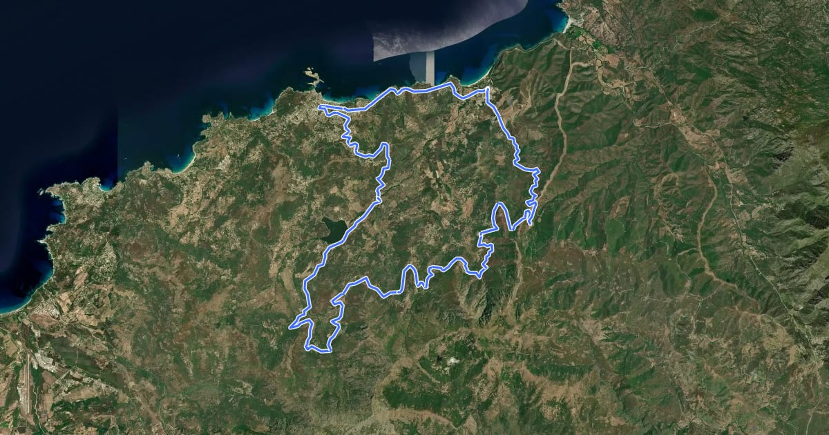 Маршрут Tour du Reginu на спутниковом снимке