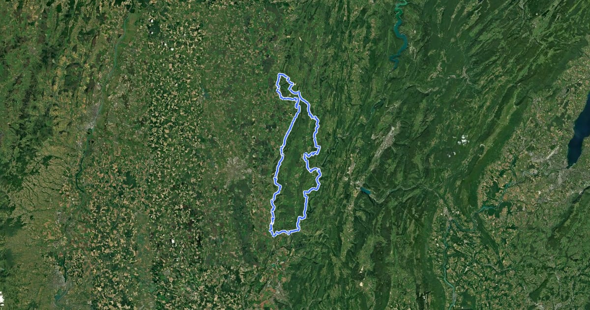 Маршрут Tour du Revermont на спутниковом снимке