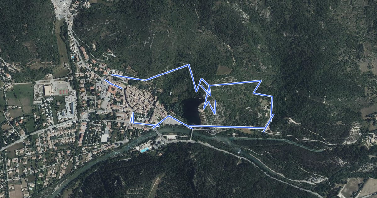 Маршрут Tour du Roc на спутниковом снимке