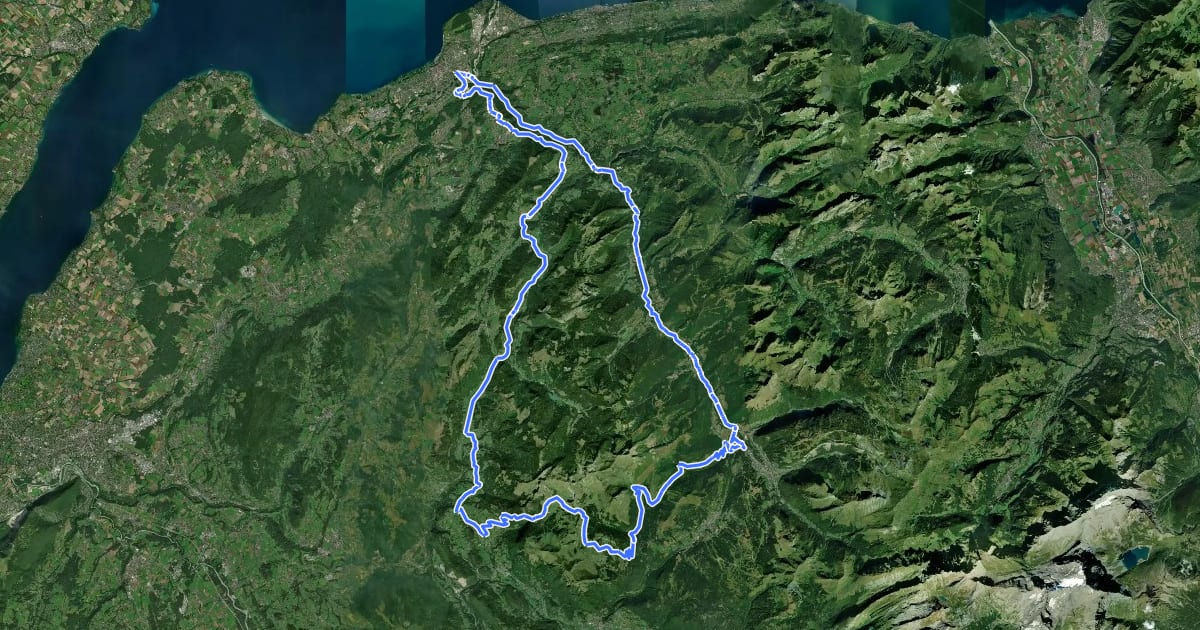 Маршрут Tour du Roc d'Enfer на спутниковом снимке