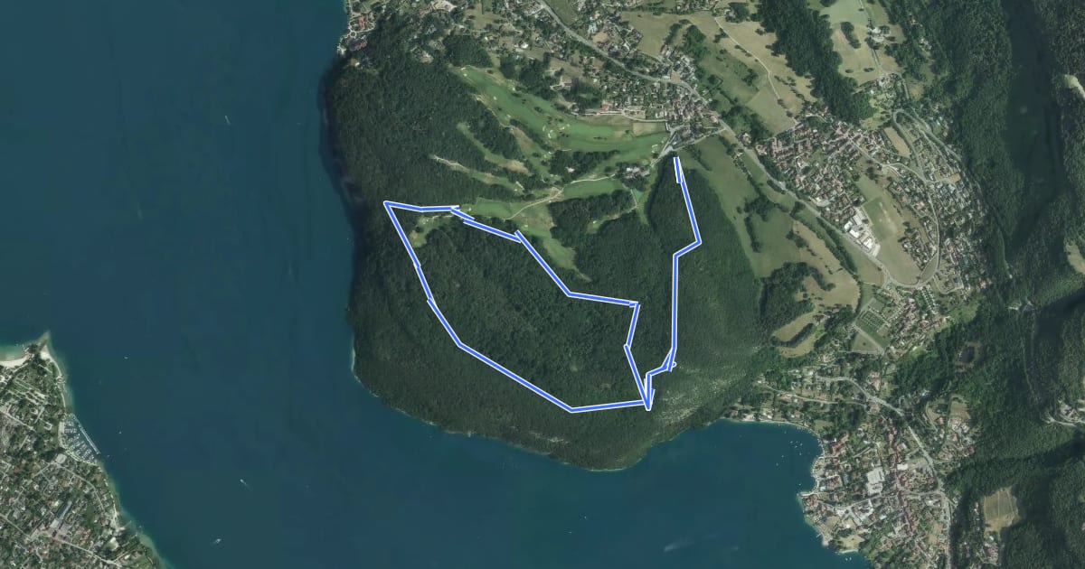 Маршрут Tour du Roc de Chère на спутниковом снимке