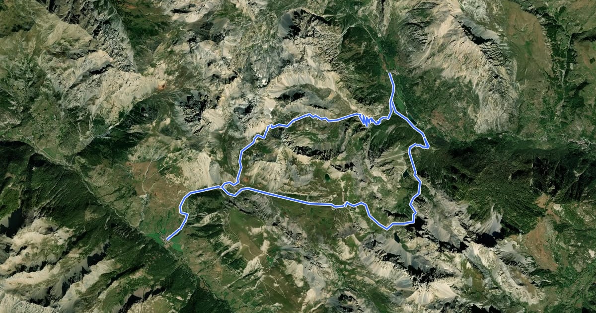 Маршрут Tour du Soubeyran на спутниковом снимке
