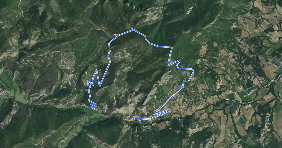 Маршрут Tour du Suillet на спутниковом снимке