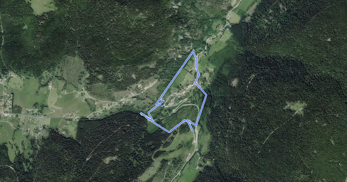 Маршрут Tour du Valtin на спутниковом снимке